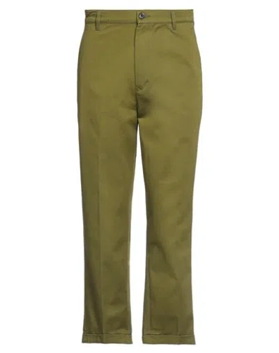 Kenzo Man Pants Military Green Size 38 Cotton