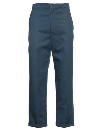 Kenzo Man Pants Navy Blue Size 36 Cotton