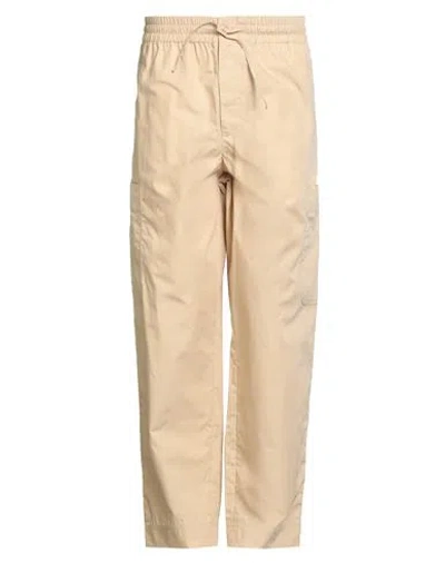 Kenzo Man Pants Sand Size L Cotton In Brown