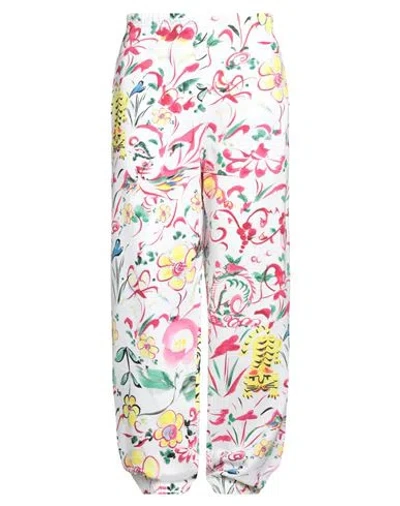 Kenzo Man Pants White Size L Cotton