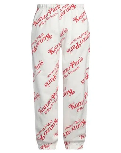 Kenzo Man Pants White Size M Cotton