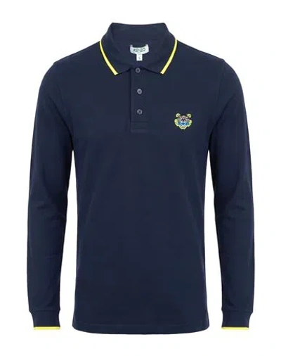 Kenzo Man Polo Shirt Blue Size S Cotton
