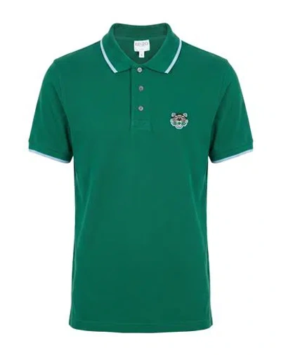 Kenzo Man Polo Shirt Emerald Green Size S Cotton