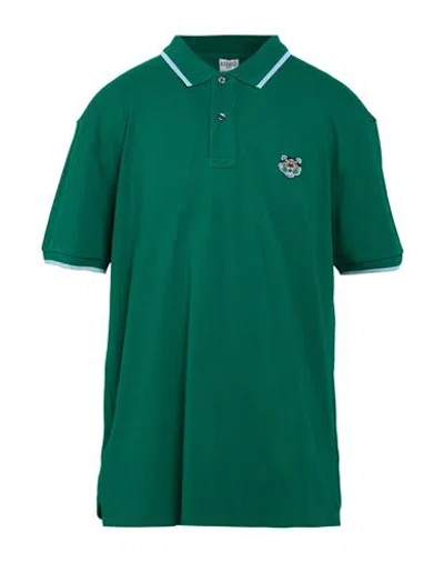 Kenzo Man Polo Shirt Green Size S Cotton