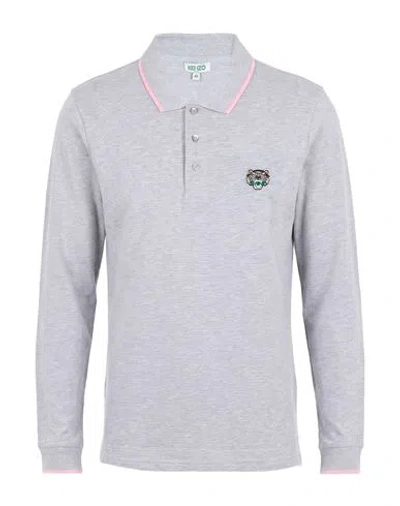 Kenzo Man Polo Shirt Light Grey Size Xxl Cotton