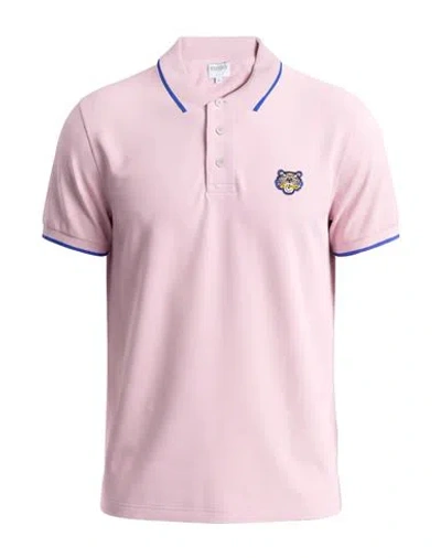 Kenzo Man Polo Shirt Lilac Size S Cotton In Animal Print