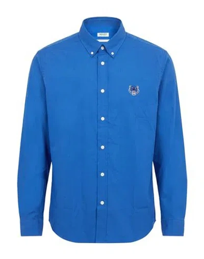 Kenzo Man Shirt Blue Size L Cotton