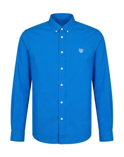 Kenzo Man Shirt Bright Blue Size S Cotton