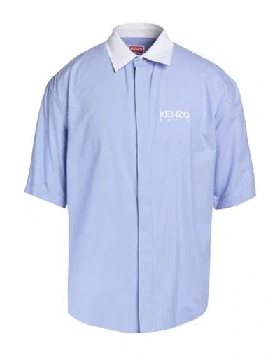 Kenzo Man Shirt Light Blue Size M Cotton