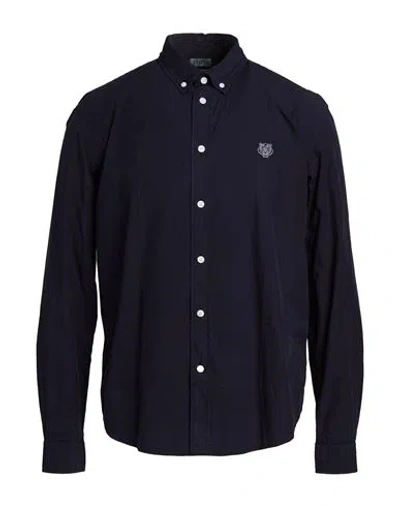 Kenzo Man Shirt Midnight Blue Size M Cotton