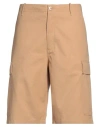 Kenzo Man Shorts & Bermuda Shorts Camel Size L Cotton In Beige