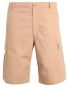 Kenzo Logo-patch Knee-length Cargo Shorts In Beige