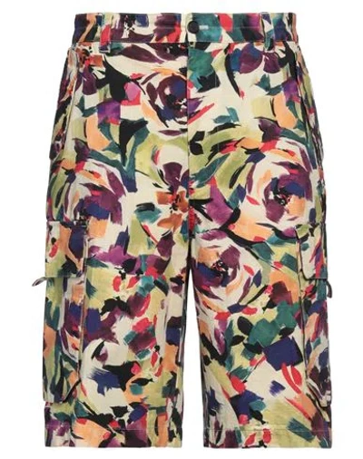 Kenzo Man Shorts & Bermuda Shorts Ivory Size 32 Cotton In White