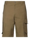 Kenzo Man Shorts & Bermuda Shorts Military Green Size 32 Cotton, Polyester, Elastane In Green