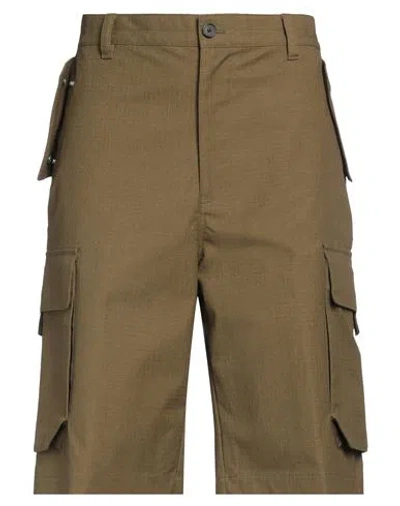 Kenzo Man Shorts & Bermuda Shorts Military Green Size 32 Cotton, Polyester, Elastane