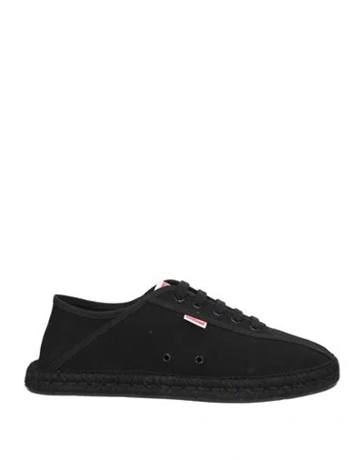 Kenzo Man Sneakers Black Size 8.5 Textile Fibers