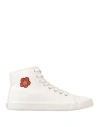 Kenzo High-top Canvas Sneakers In White