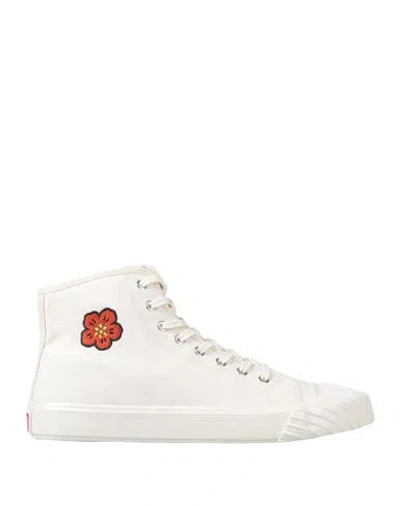 KENZO KENZO MAN SNEAKERS IVORY SIZE 7 TEXTILE FIBERS