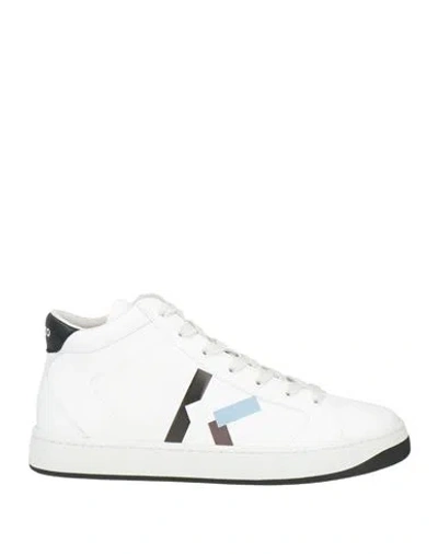 Kenzo Man Sneakers White Size 8.5 Leather