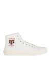 Kenzo Tiger-print High-top Sneakers In White