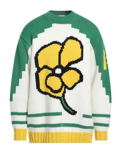 KENZO KENZO MAN SWEATER GREEN SIZE L WOOL