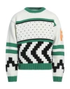Kenzo Man Sweater White Size M Wool In White
