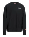 Kenzo Man Sweatshirt Black Size Xl Cotton, Elastane In Black