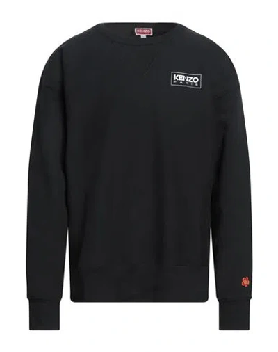 Kenzo Man Sweatshirt Black Size Xl Cotton, Elastane