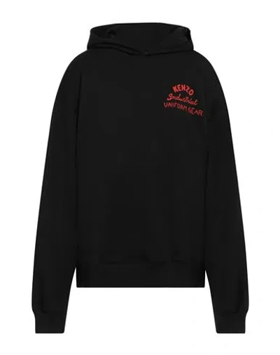 Kenzo Man Sweatshirt Black Size L Cotton, Elastane, Acrylic, Wool, Polyester In Black