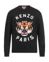 Kenzo Man Sweatshirt Black Size S Cotton, Elastane