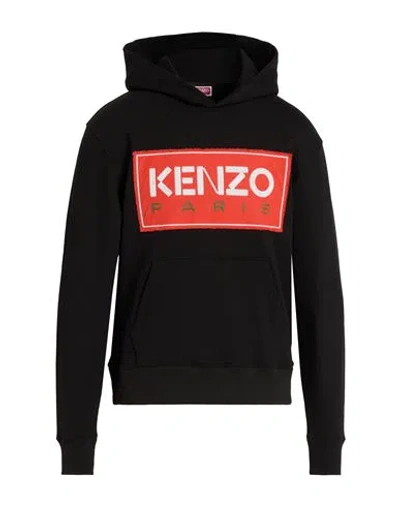 Kenzo Man Sweatshirt Black Size S Cotton, Elastane, Polyester