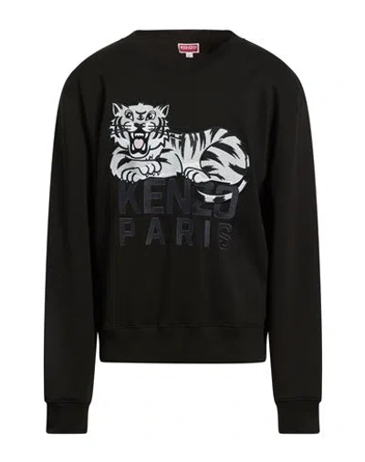 Kenzo Man Sweatshirt Black Size Xl Cotton, Elastane, Lyocell