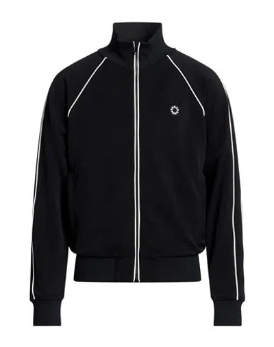 Kenzo Man Sweatshirt Black Size Xl Polyester, Elastane In Blue