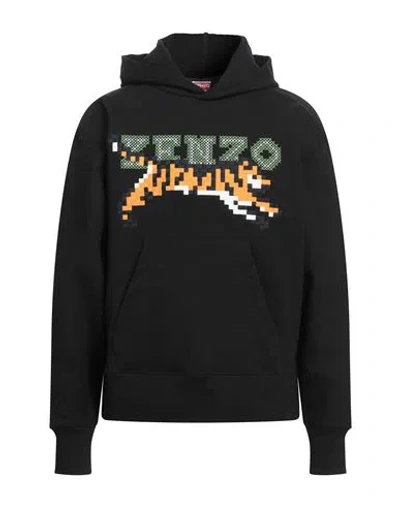 Kenzo Man Sweatshirt Black Size Xxl Cotton, Elastane, Polyester