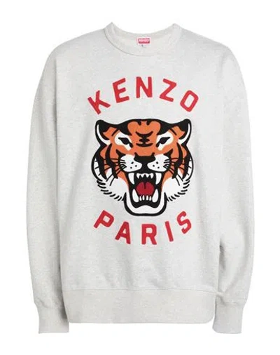 Kenzo Man Sweatshirt Grey Size L Cotton In White