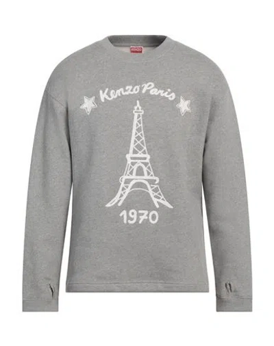 Kenzo Man Sweatshirt Grey Size L Cotton, Elastane, Acrylic