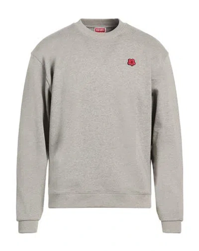 Kenzo Man Sweatshirt Grey Size Xxl Cotton, Elastane In Gray