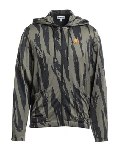 Kenzo Man Sweatshirt Khaki Size L Polyamide, Elastane In Beige