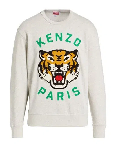KENZO KENZO MAN SWEATSHIRT LIGHT GREY SIZE S COTTON
