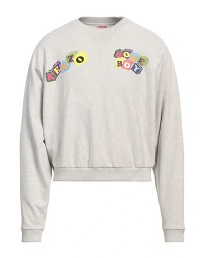 Kenzo Man Sweatshirt Light Grey Size Xl Cotton, Elastane