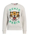 Kenzo Man Sweatshirt Light Grey Size S Cotton In Grey
