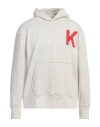 Kenzo Man Sweatshirt Light Grey Size Xs Cotton, Elastane In Grey