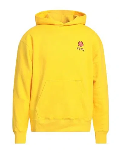 Kenzo Man Sweatshirt Marigold Size Xs Cotton, Elastane In Yellow