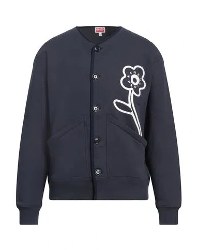 Kenzo Man Sweatshirt Navy Size L Cotton, Elastane