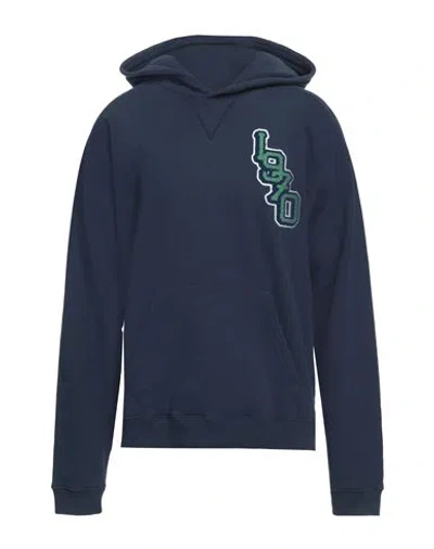 Kenzo Man Sweatshirt Navy Size Xxl Cotton, Elastane, Acrylic, Wool