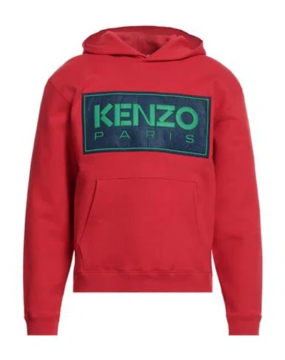 Kenzo Man Sweatshirt Red Size Xl Cotton, Elastane