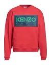 Kenzo Man Sweatshirt Red Size Xl Cotton, Elastane In Red