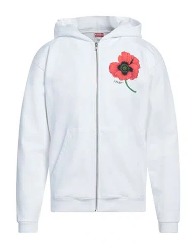 Kenzo Man Sweatshirt White Size L Cotton, Elastane