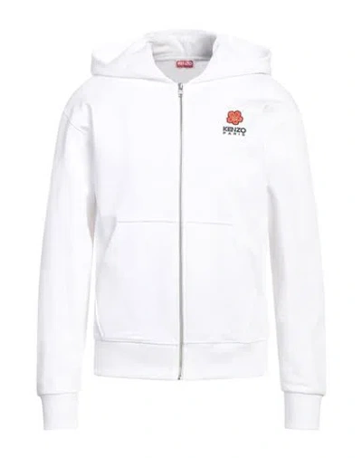 Kenzo Man Sweatshirt White Size L Cotton, Elastane, Polyester