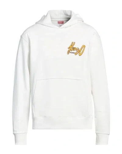 Kenzo Man Sweatshirt White Size M Cotton, Elastane
